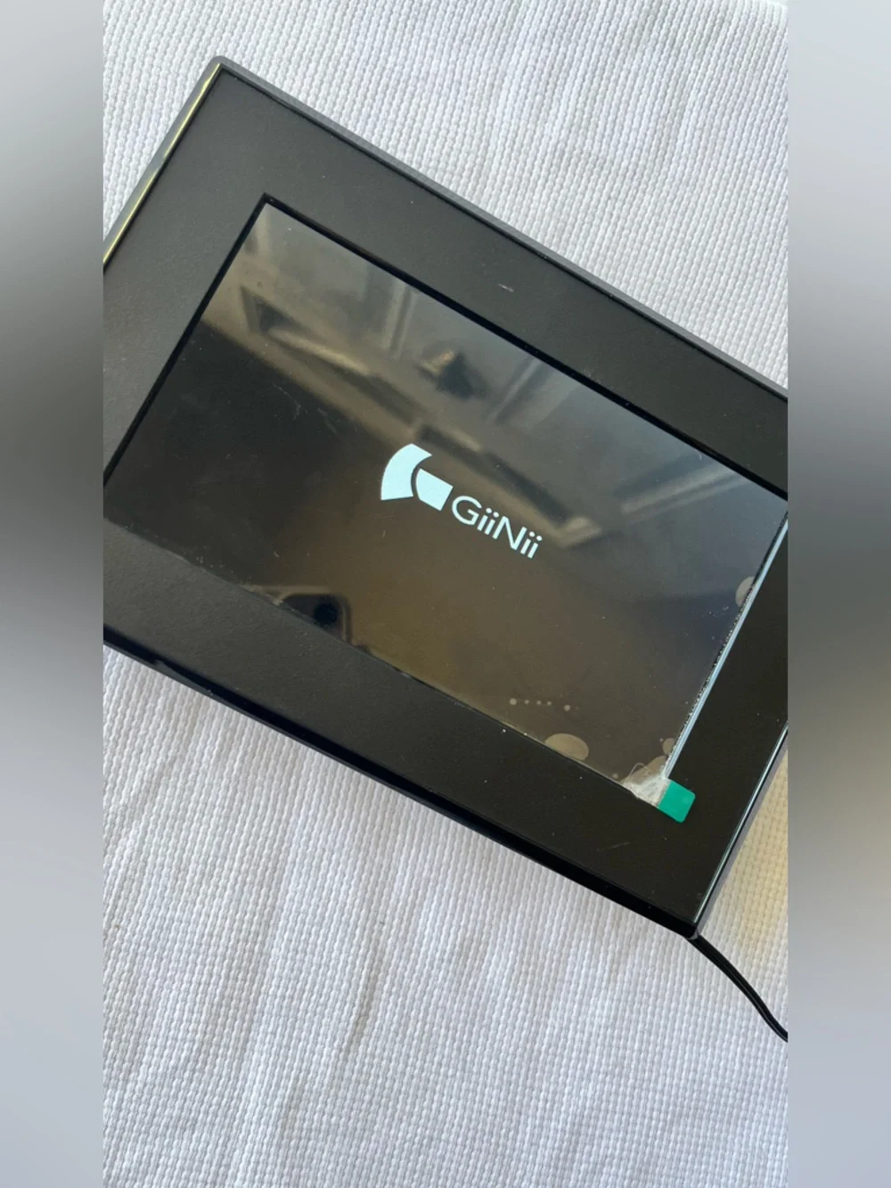 Black Digital Photo Frame with Power Adapter